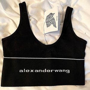 Offer! Alexander Wang Elastic Crop Top Bra